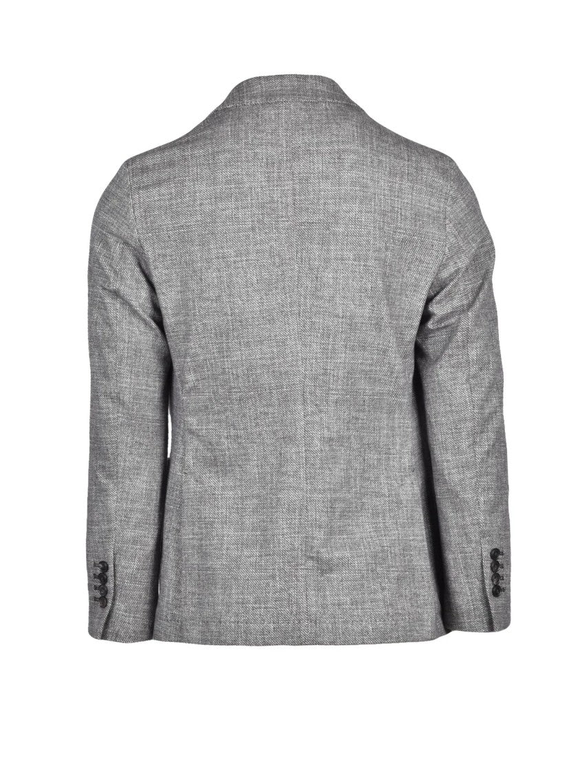 Circolo 1901 Grey Textured Stretch Cotton Jacket