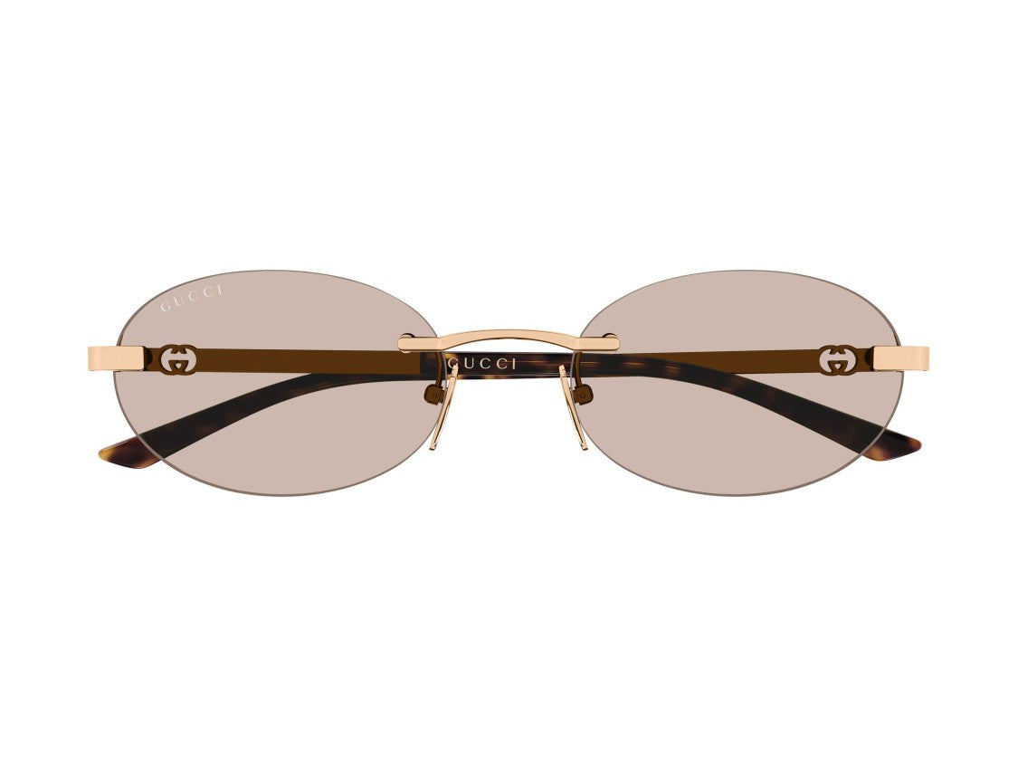 Gucci Gold Gg2214s Round Metal Sunglasses