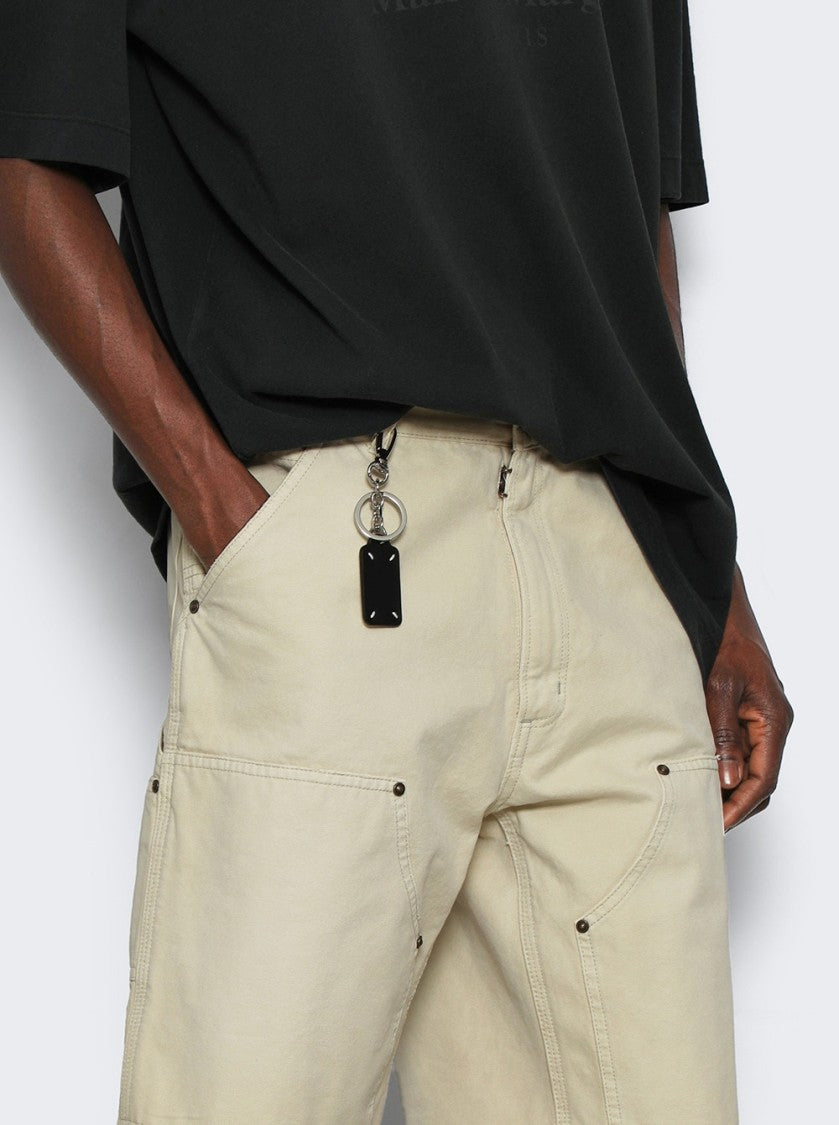 Maison Margiela Tag Keyring Small Black And White