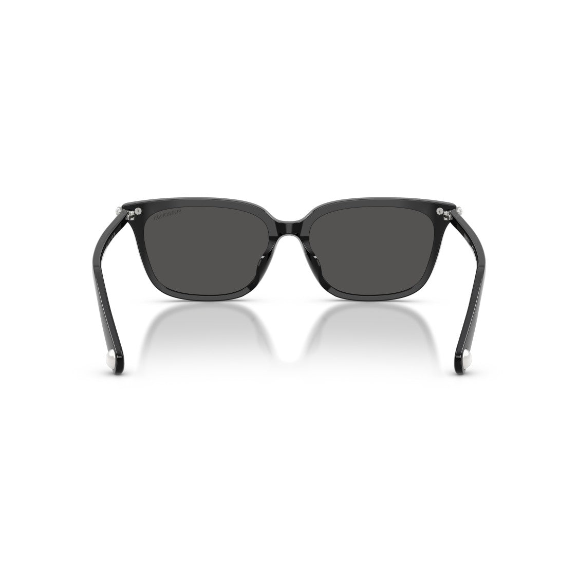 Swarovski 0Sk6064d Rectangular Black Acetate Sunglasses With Crystal-Embellished Hinges