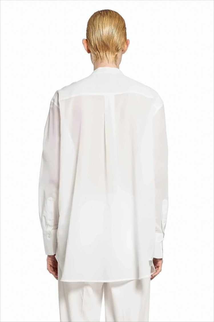 Totême Loose-Fitting White Organic Cotton Shirt With Minimalist Design