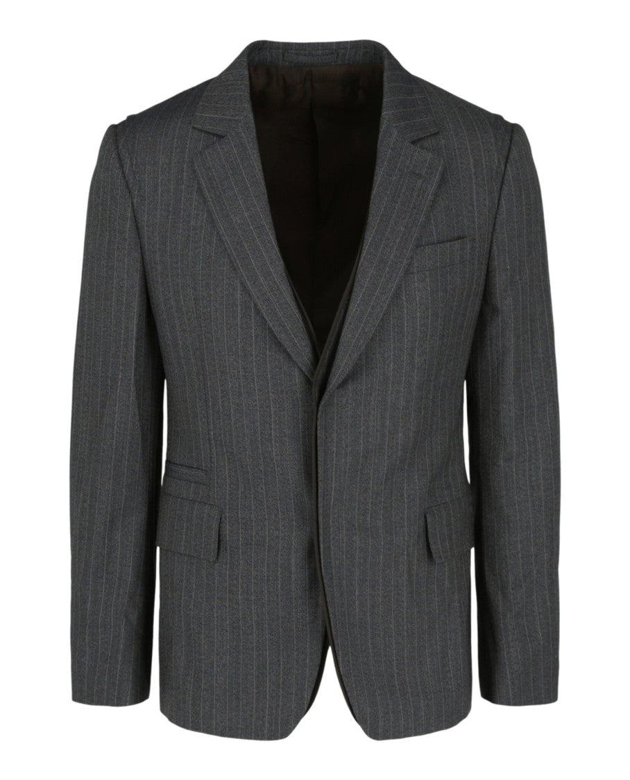 Ferragamo Pinstriped Wool Blazer