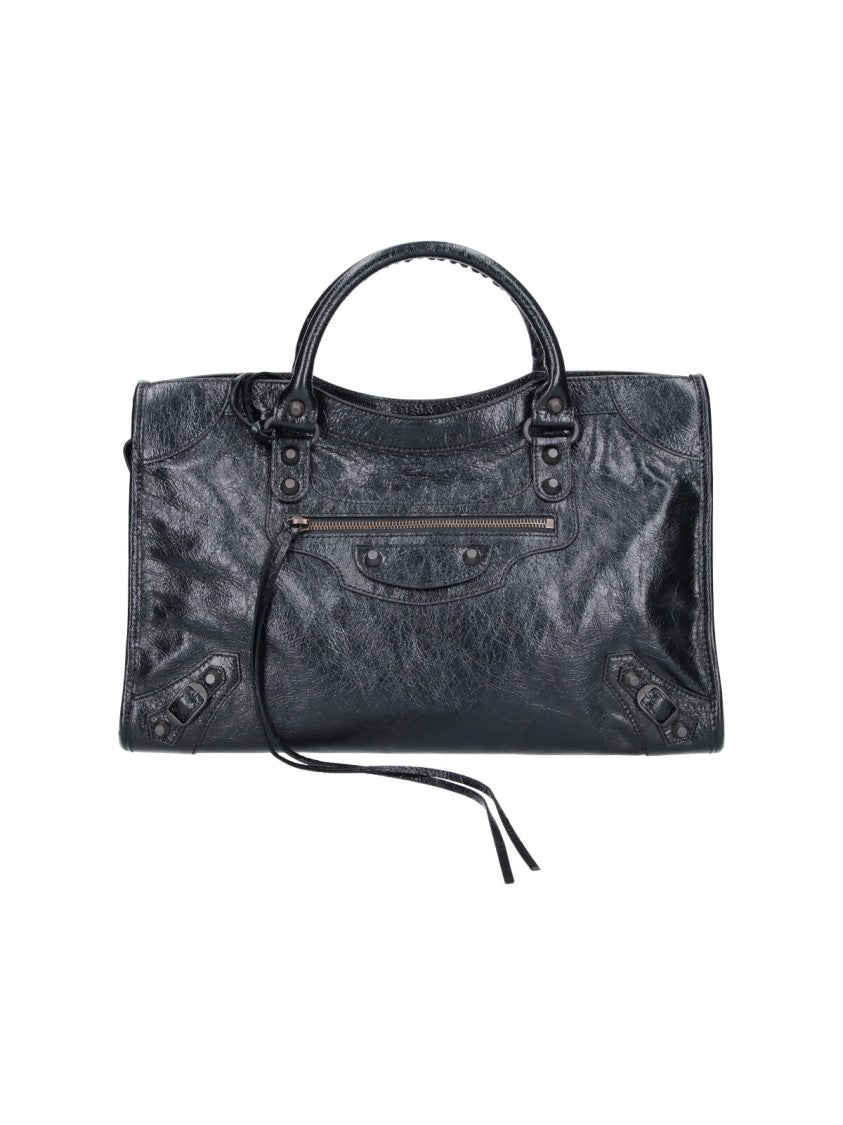 Balenciaga Black Medium Le City Lamb Bag