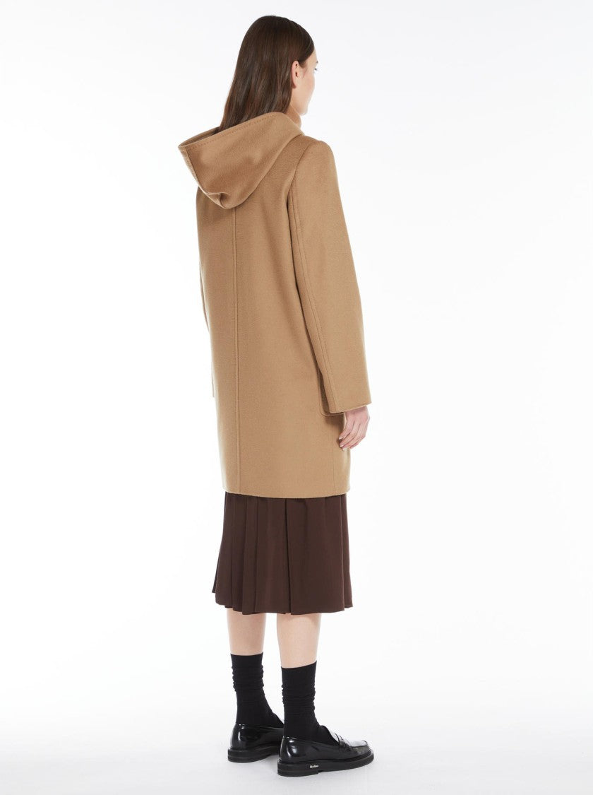 Max Mara Montgomery Coat With Hood And Leather Toggles