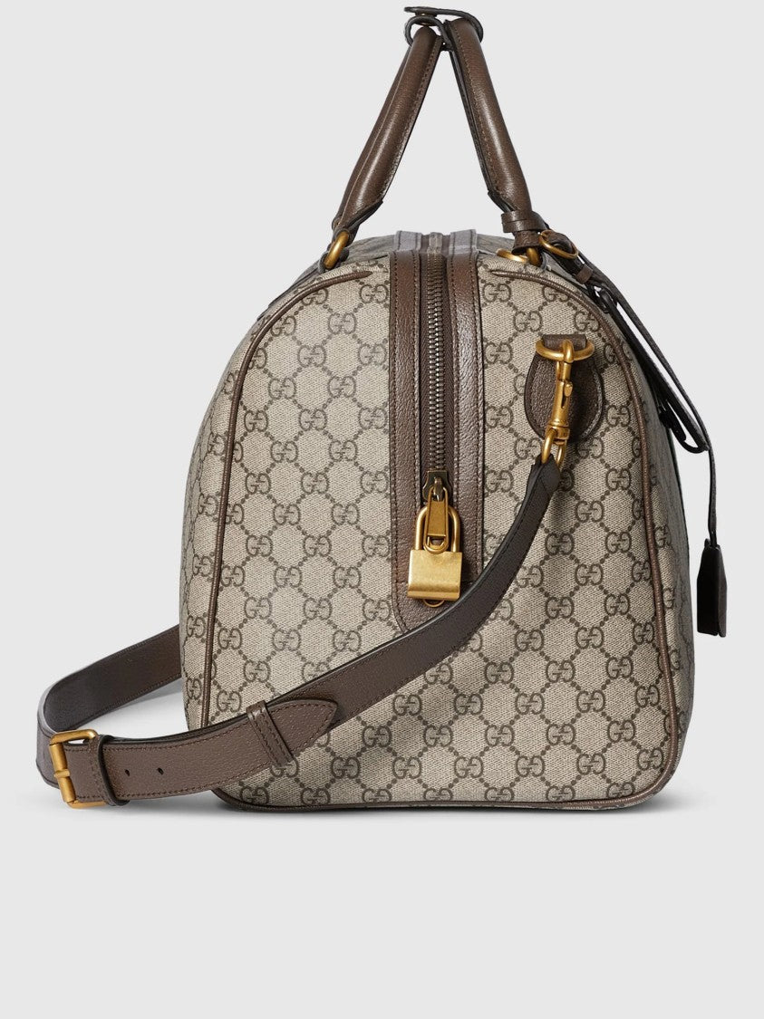 Gucci Beige Gg Icon Structured Canvas Duffle