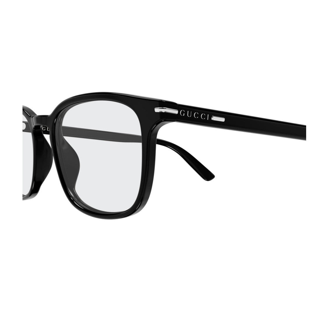 Gucci Black Gg2129o Institutional Logo Acetate Rectangular Sunglasses