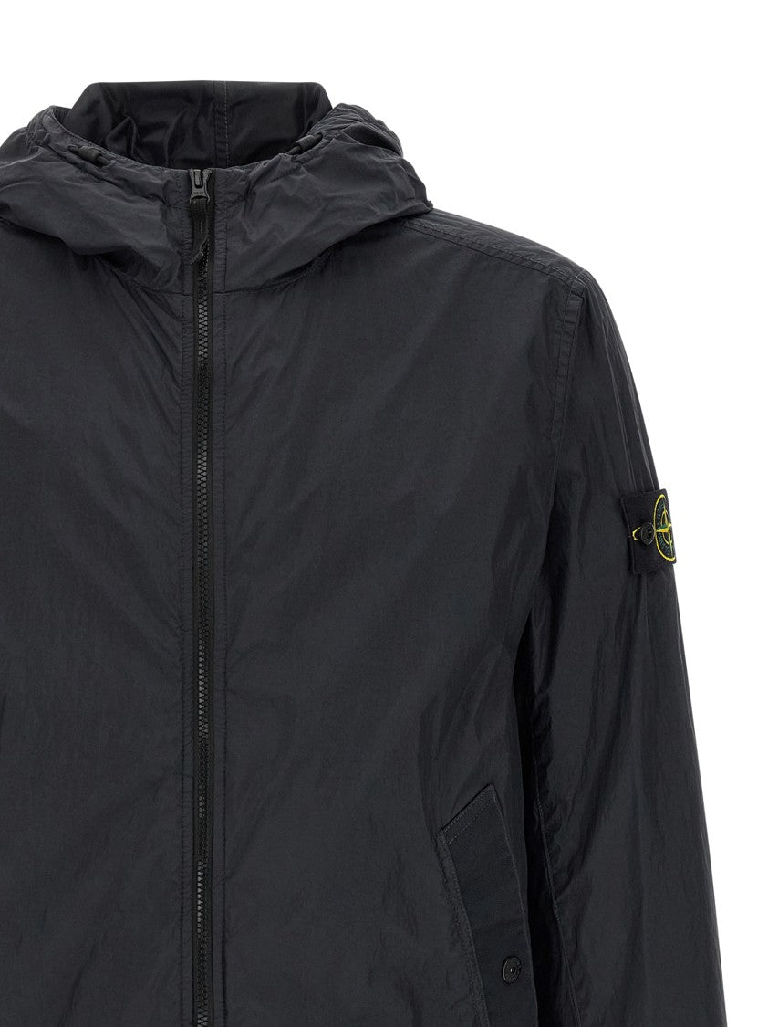 Stone Island Lightweight Nylon Reps Jacket With Adjustable Hood