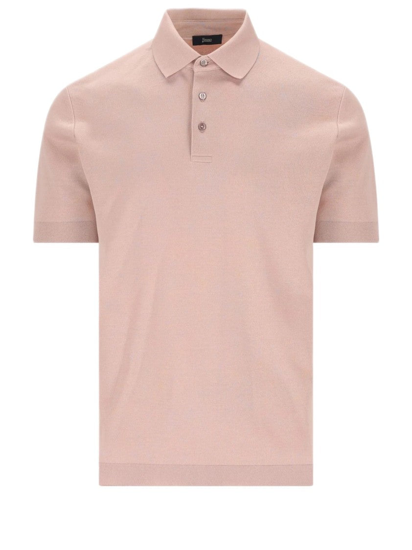 Herno Double-Layer Cotton Piqué Polo With Ribbed Details