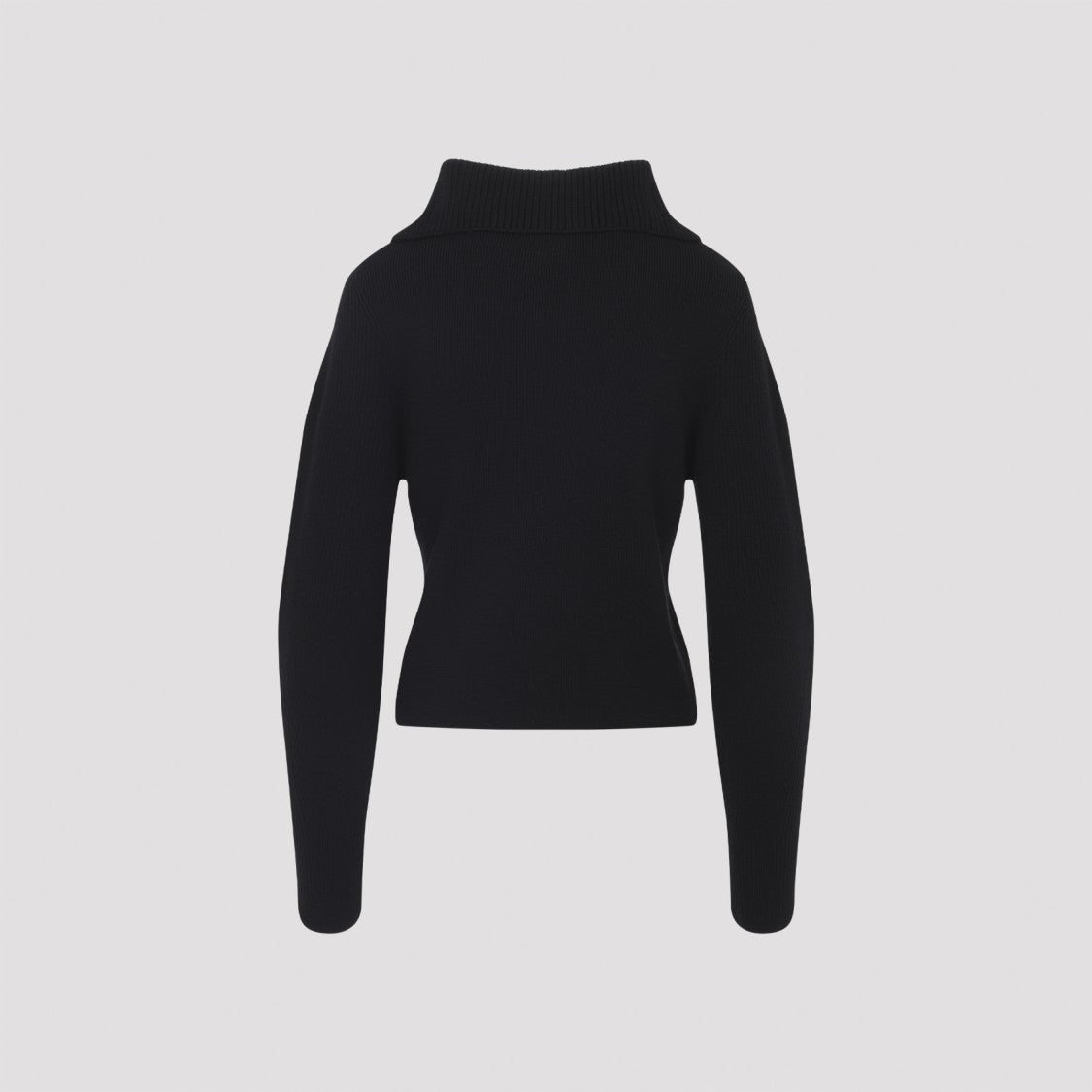 Lemaire Zipped Black Wool Sweater