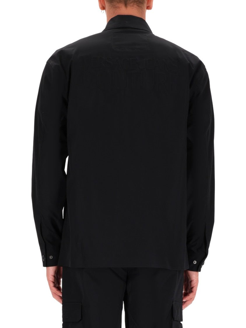 Versace Jeans Couture Black Zippered Chest Pockets Shirt