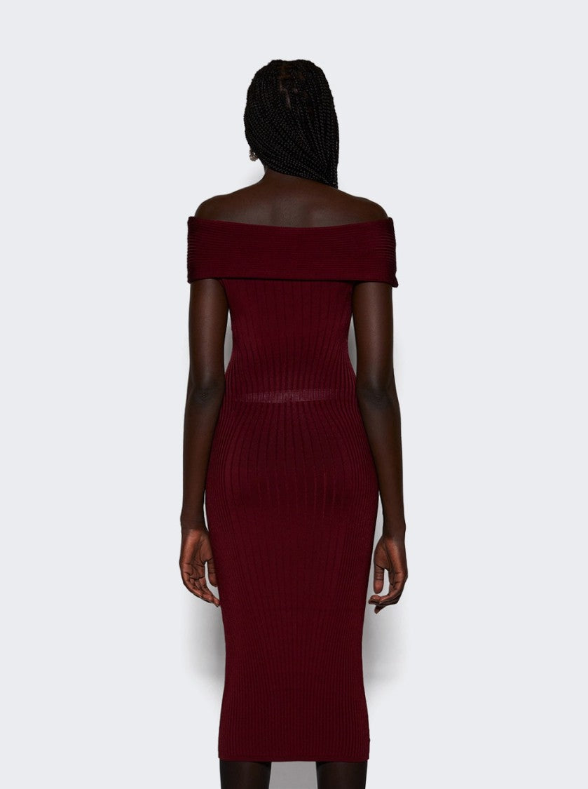 Mugler Off-Shoulder Sculpting Dress