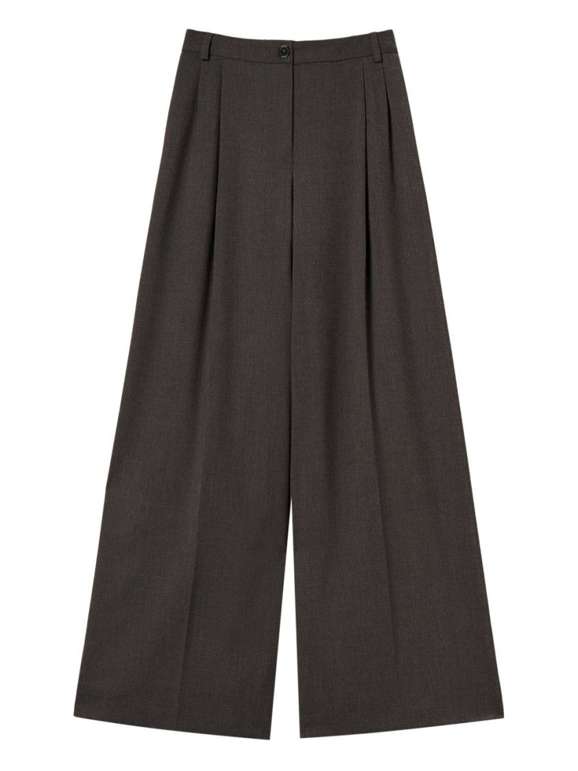 Twin-Set Wide-Leg Trousers With Front Pleats