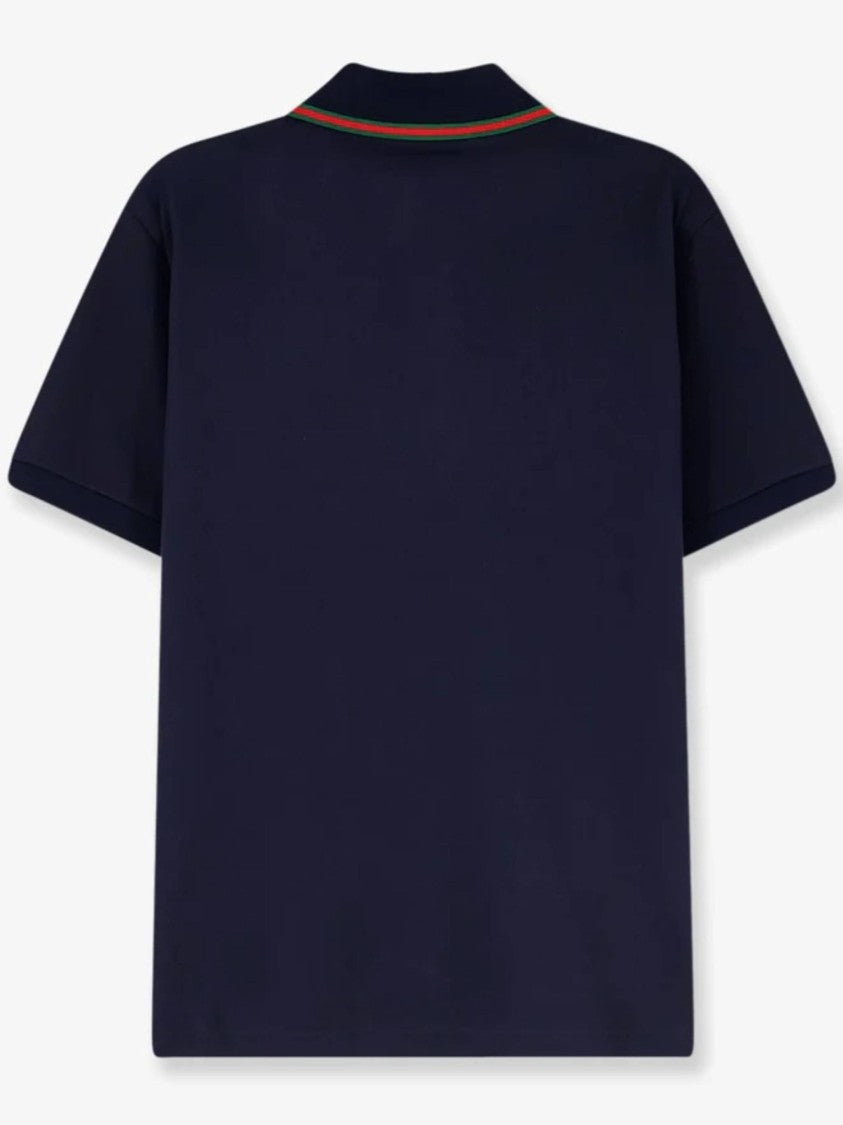 Gucci Blue Polo Short-Sleeve Shirt