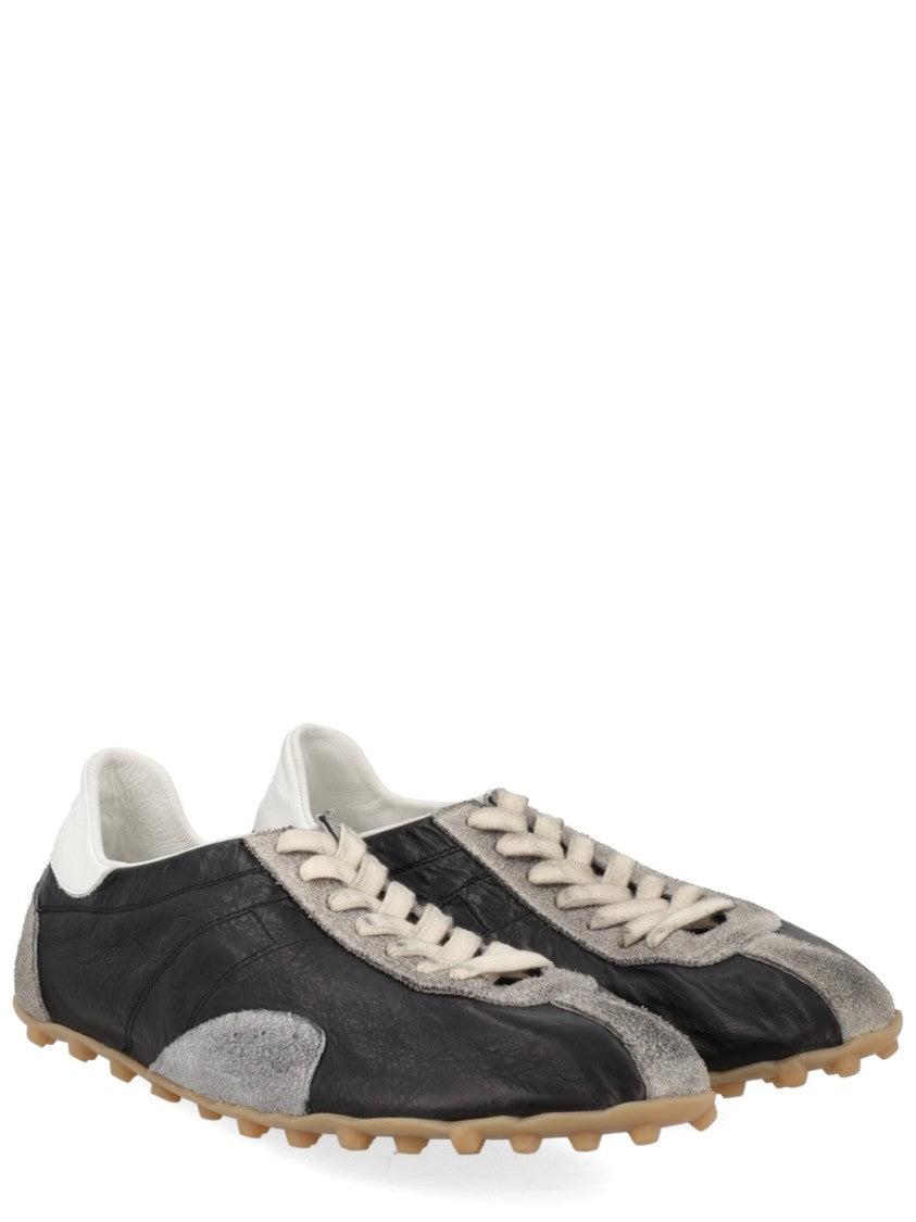 Maison Margiela Black Sprinters Grey Suede Sneakers