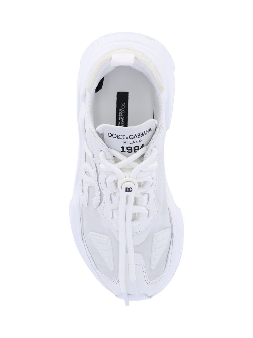 Dolce & Gabbana Chunky White Sneakers With Layered Sole