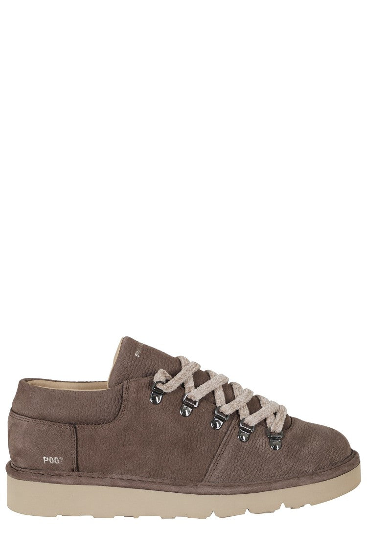 Panchic Clay Nubuck Lace-Up Low-Top Shoes