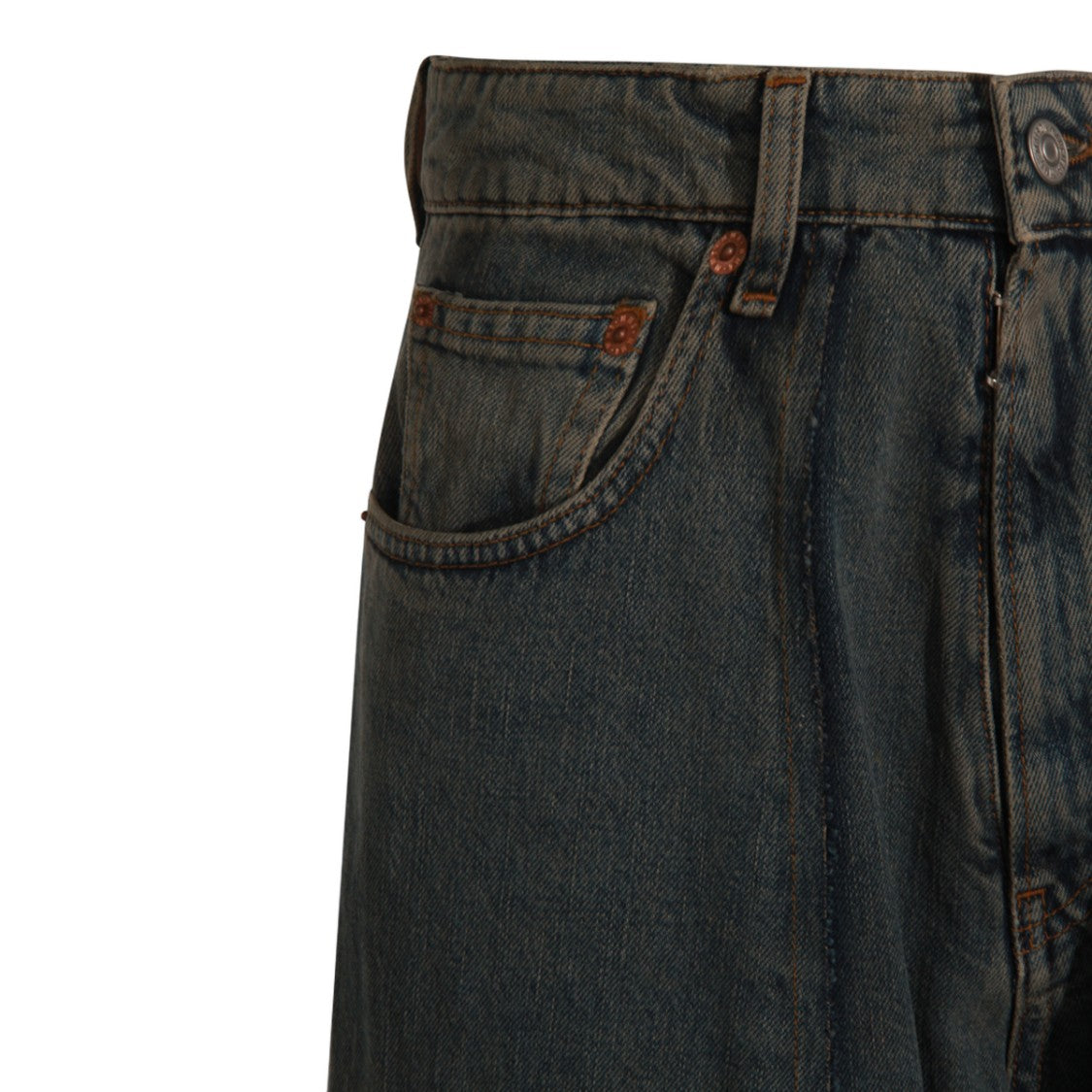 Mm6 By Maison Margiela High-Waisted Straight-Leg Jeans With Classic Five-Pocket Design