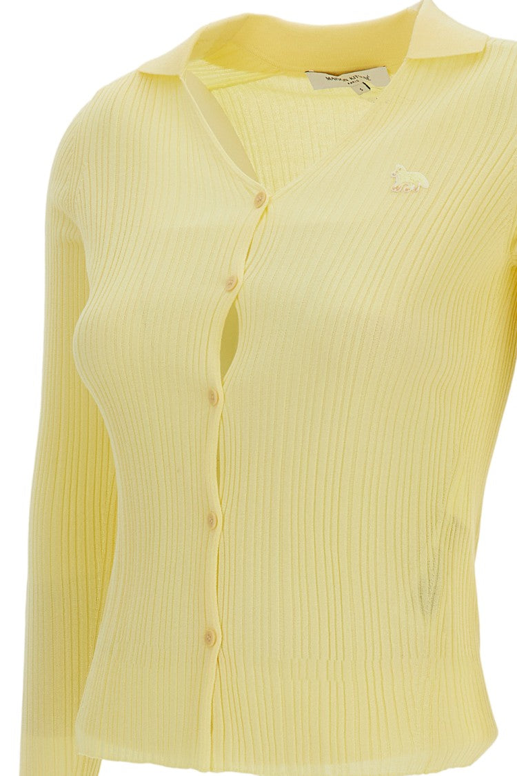 Maison Kitsuné Baby Fox Fine Rib Cardigan