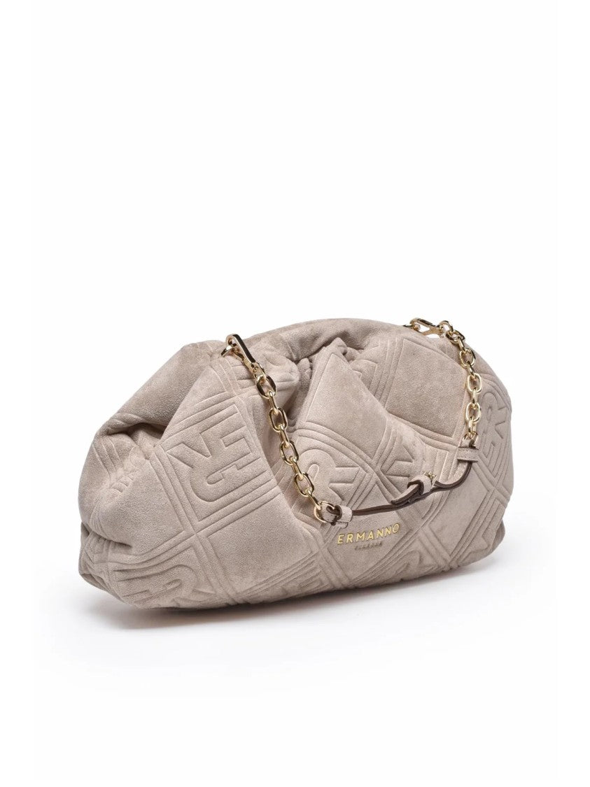 Ermanno Firenze Valentina Handbag With Quilted Texture And Removable Chain Handle