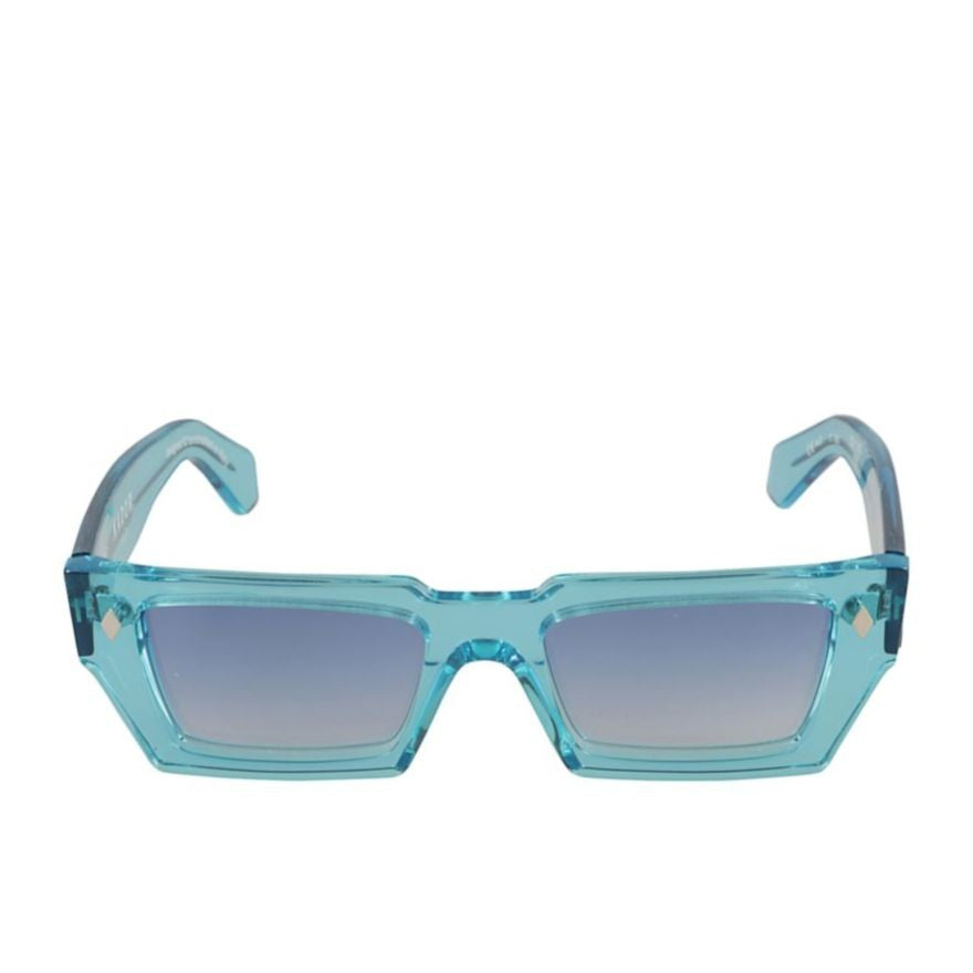 Kador Disko Translucent Turquoise Rectangular Sunglasses With Gradient Lenses