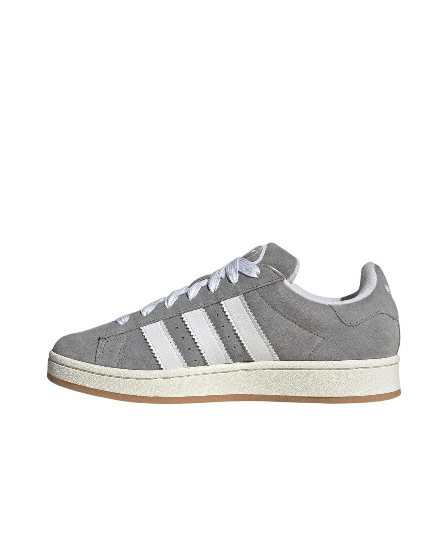 Adidas Classic Low-Top Grey Suede Sneaker With Signature Stripes