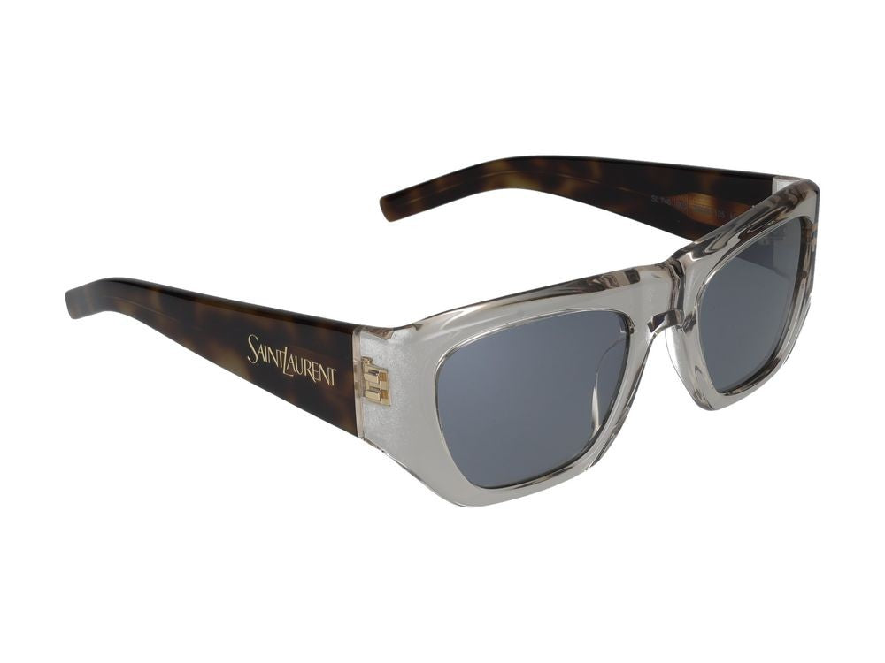 Saint Laurent Beige Translucent Beige Front Oversized Square Sunglasses