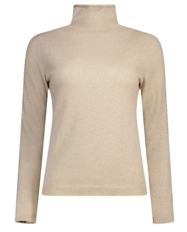 Paolo Fiorillo Capri Ribbed Mock Neck Cashmere-Wool Sweater