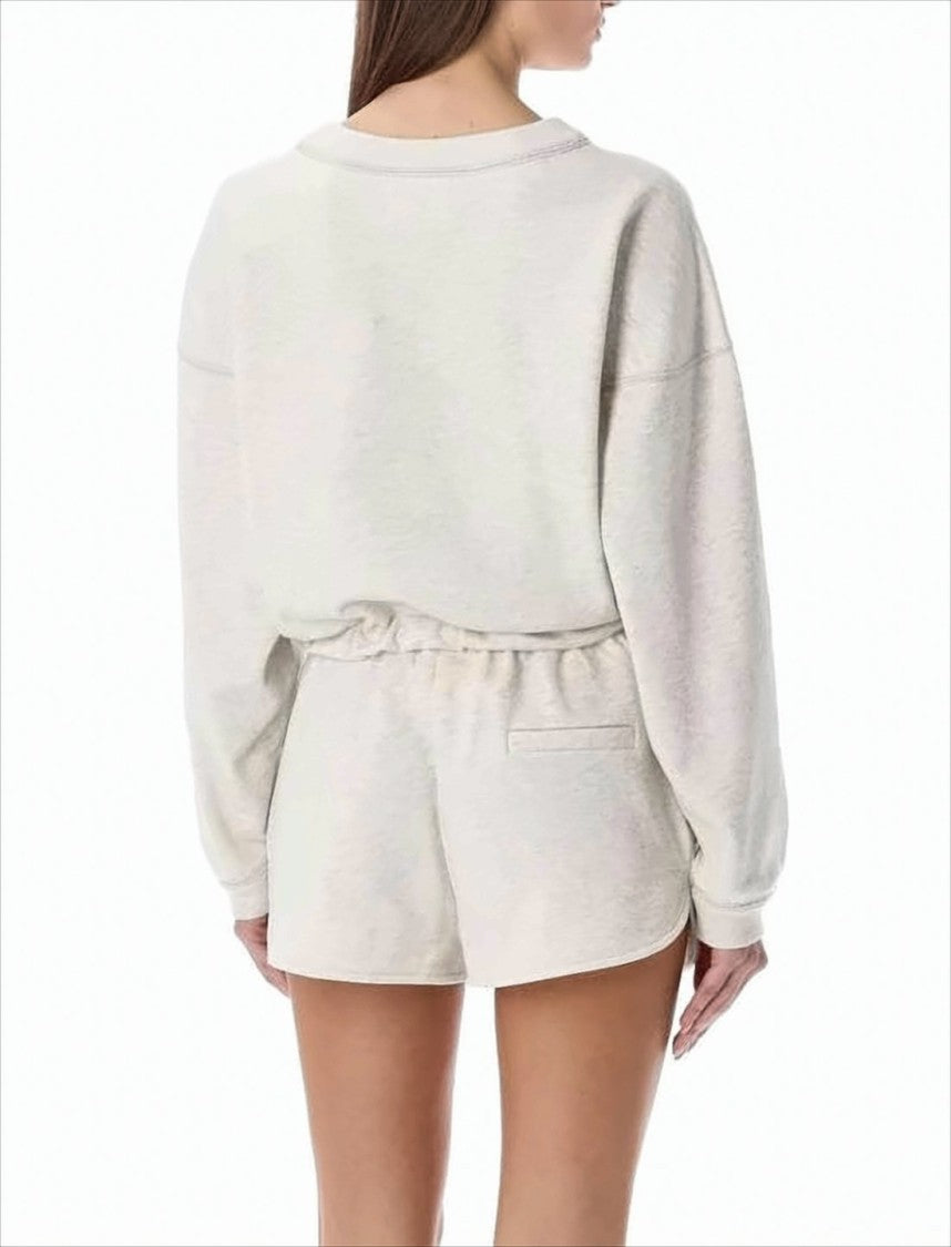 Isabel Marant Relaxed Fit Long-Sleeve Sweatshirt With Subtle Drawstring