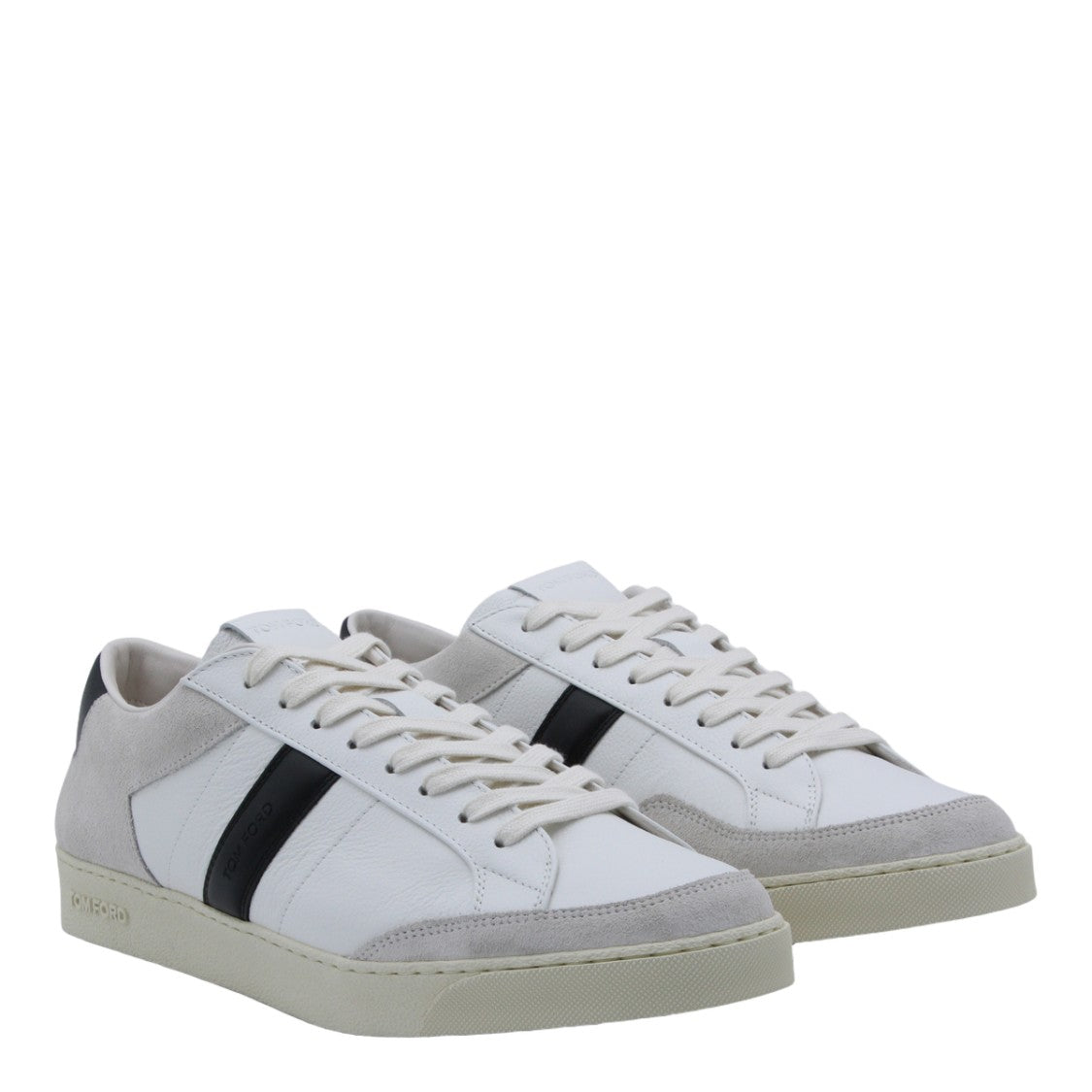 Tom Ford Low-Top Sneakers With Grey Suede Overlays