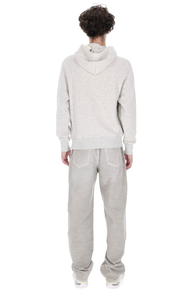 Autry Grey Cotton Hooded Sweatshirt