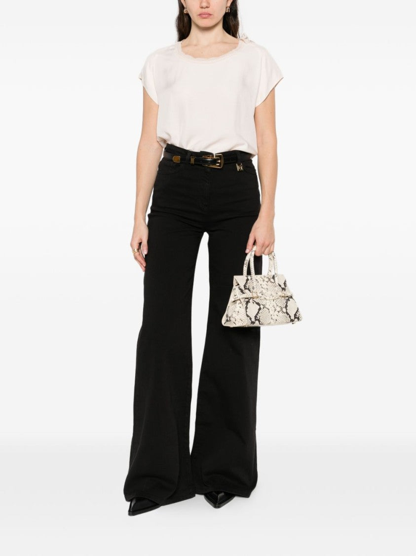 Pinko Short-Sleeve Blouse With Side Bow Detail