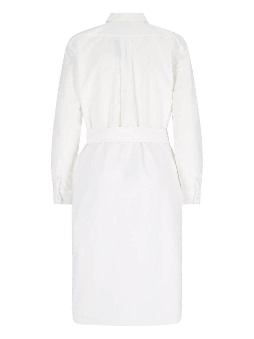Polo Ralph Lauren Midi Shirt Dress White
