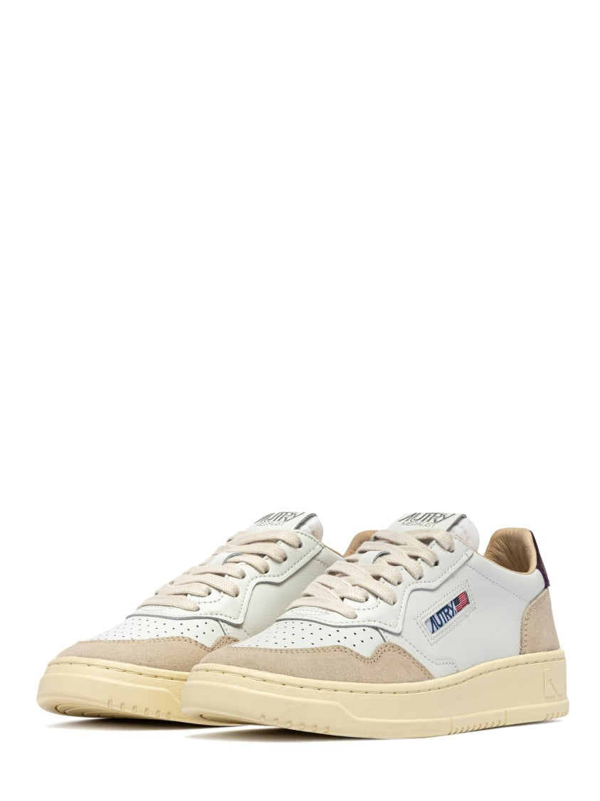 Autry Low-Top Leather And Suede Sneakers With Padded Collar