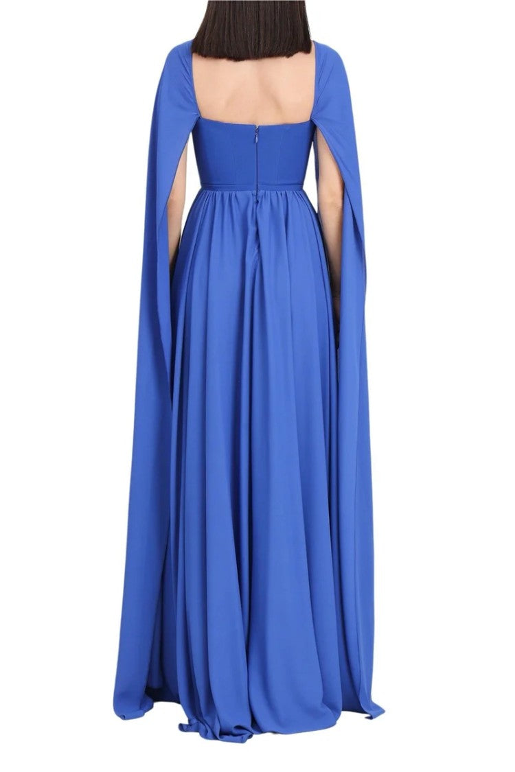 Santas* Long Stretch Dress - Blue
