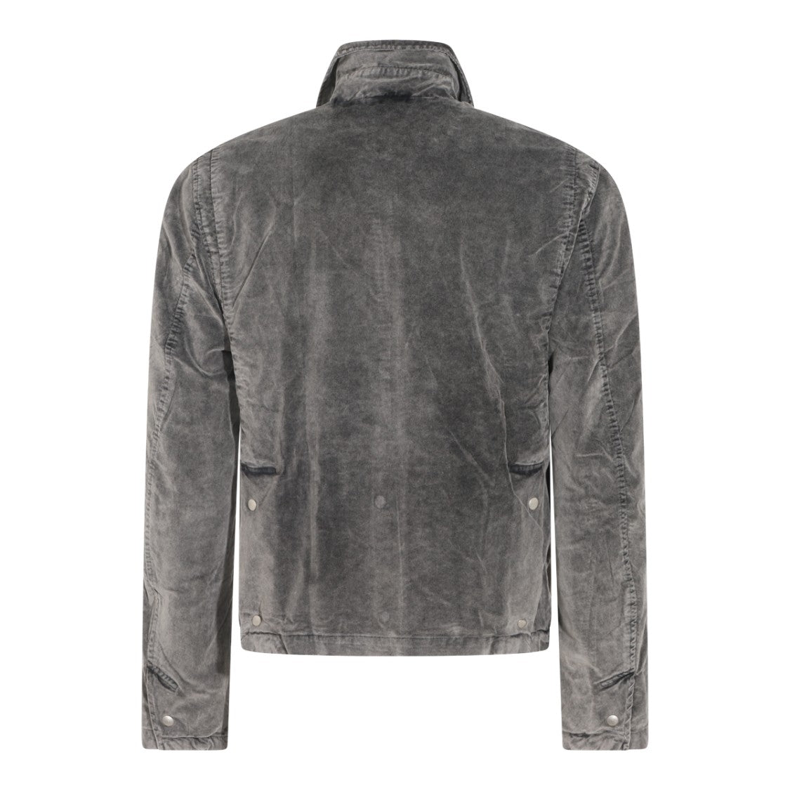 Thom Krom Textured Grey Casual Jacket With Minimalist Design And Adjustable Hem