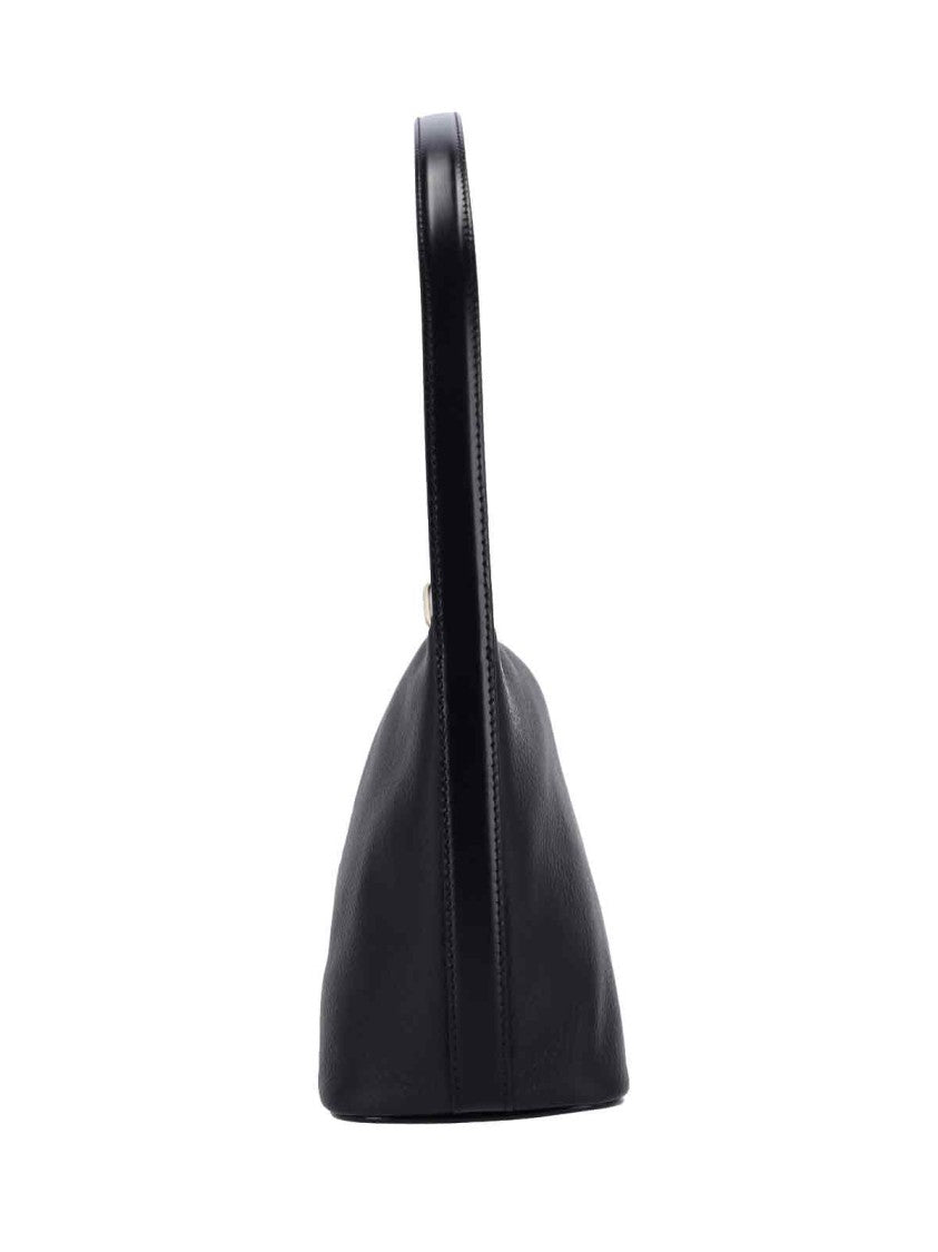 A.P.C. Rectangular Black Leather Shoulder Bag