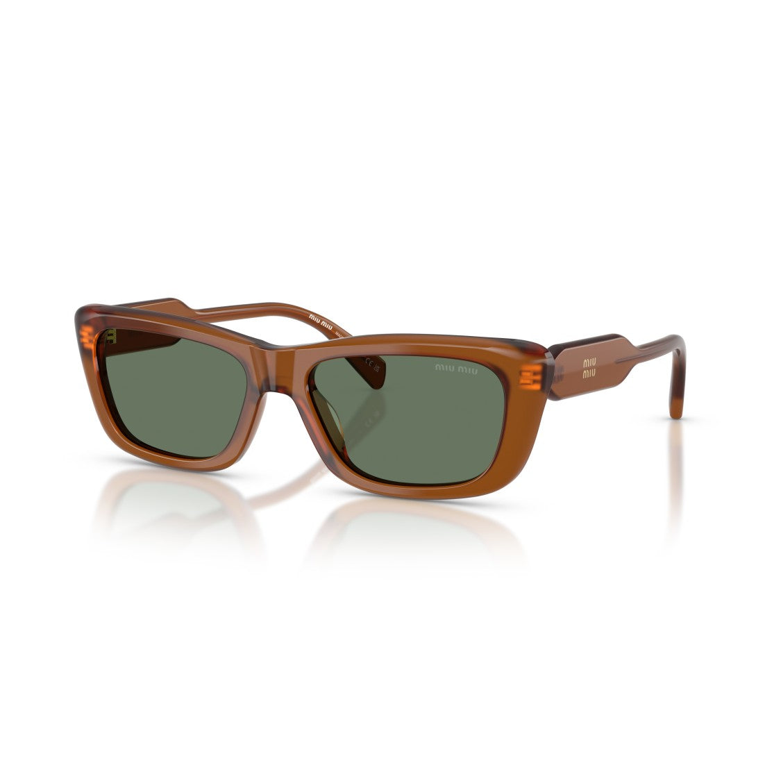 Miu Miu 0Mu B12s Thick Acetate Rectangular Sunglasses