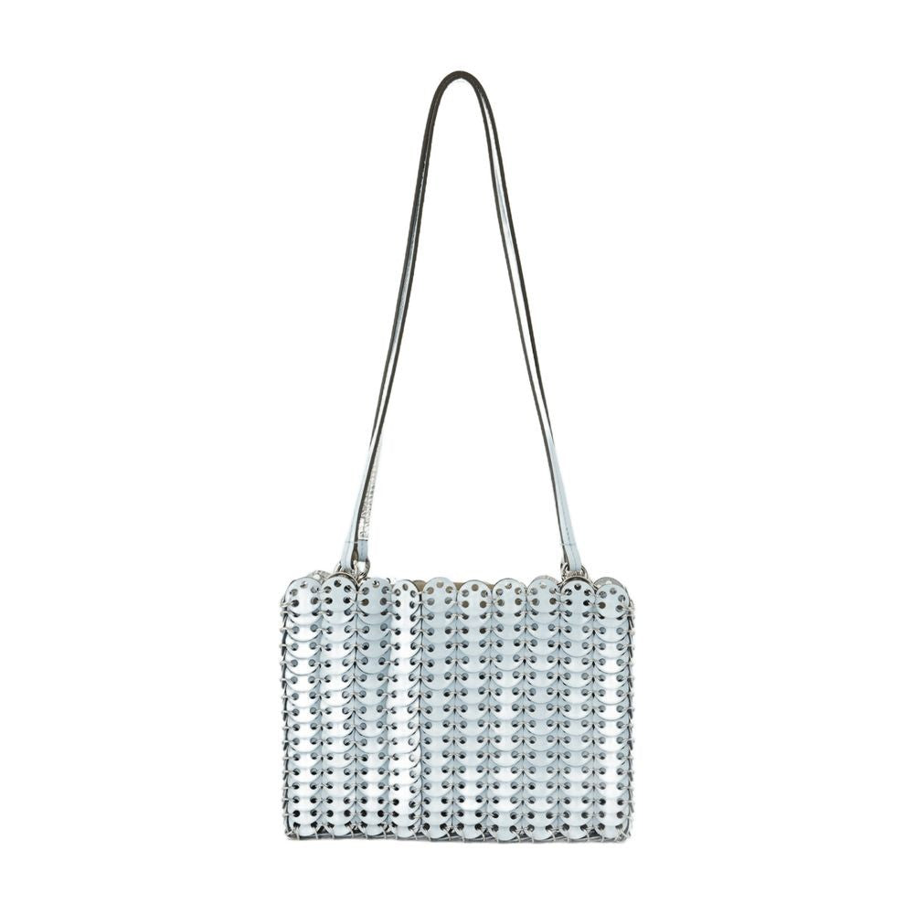 Rabanne Structured Leather Shoulder Bag With Textured Surface