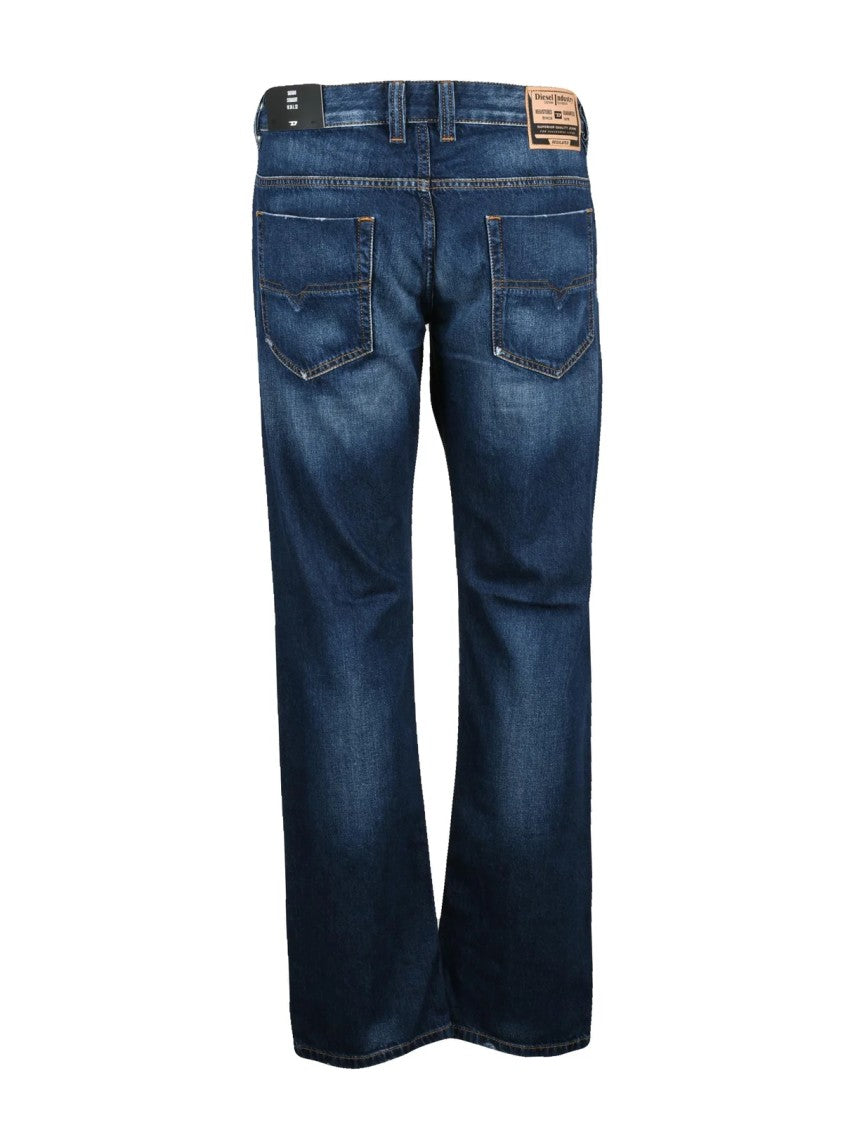 Diesel Blue Cotton Safado Straight-Leg Jeans