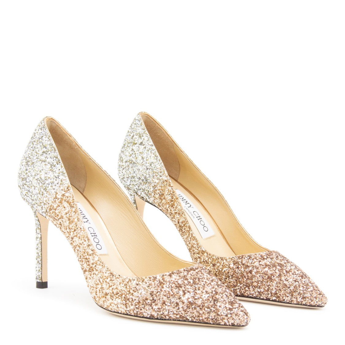 Jimmy Choo Gold And Silver Pumps