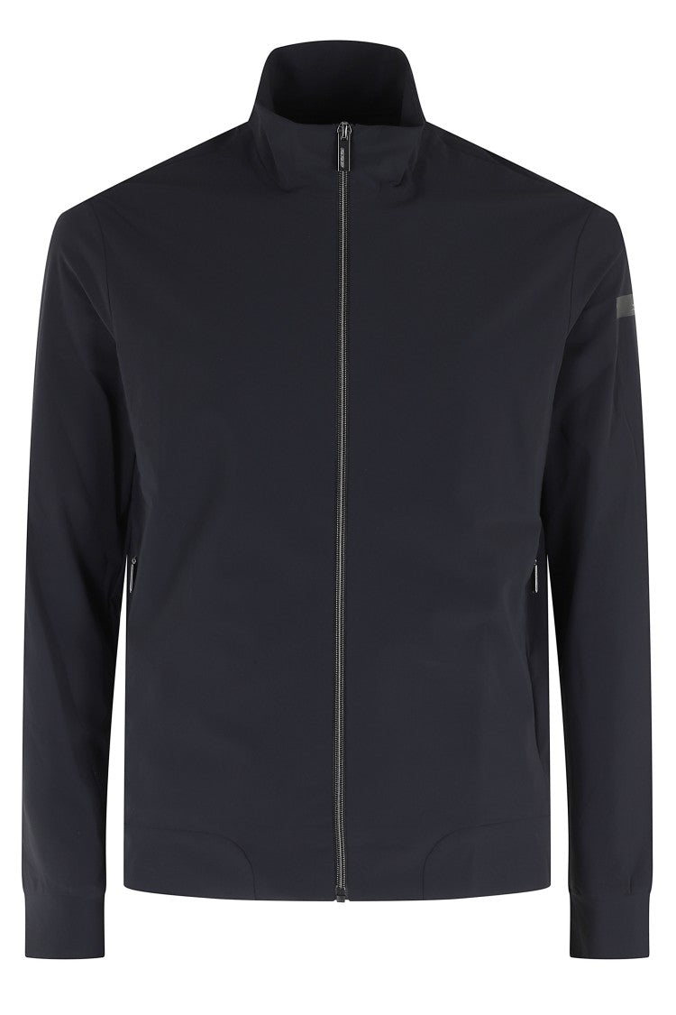 Rrd Navy Blue Surflex Full Zip Mock-Neck Polyamide Sweatshirt
