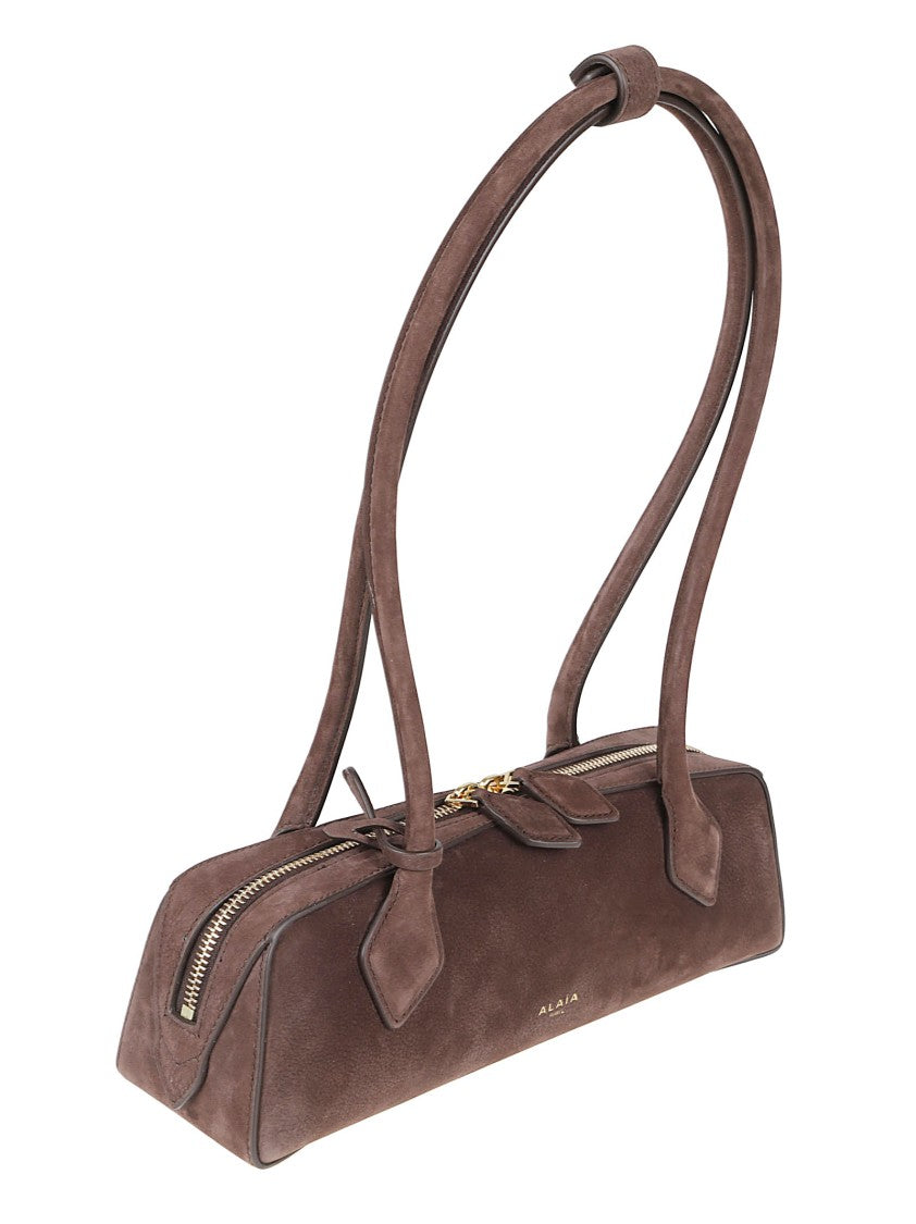Alaïa Elongated Rectangular Leather Bag With Reinforced Handles