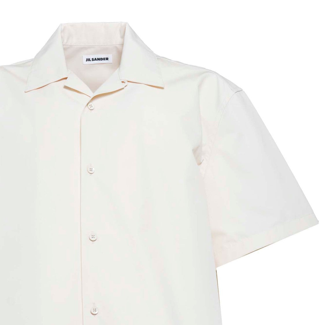 Jil Sander Ecru Cotton Short Sleeve Shirt