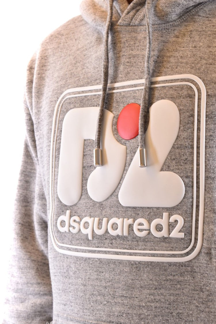 Dsquared2 Heathered Grey Hooded Sweatshirt