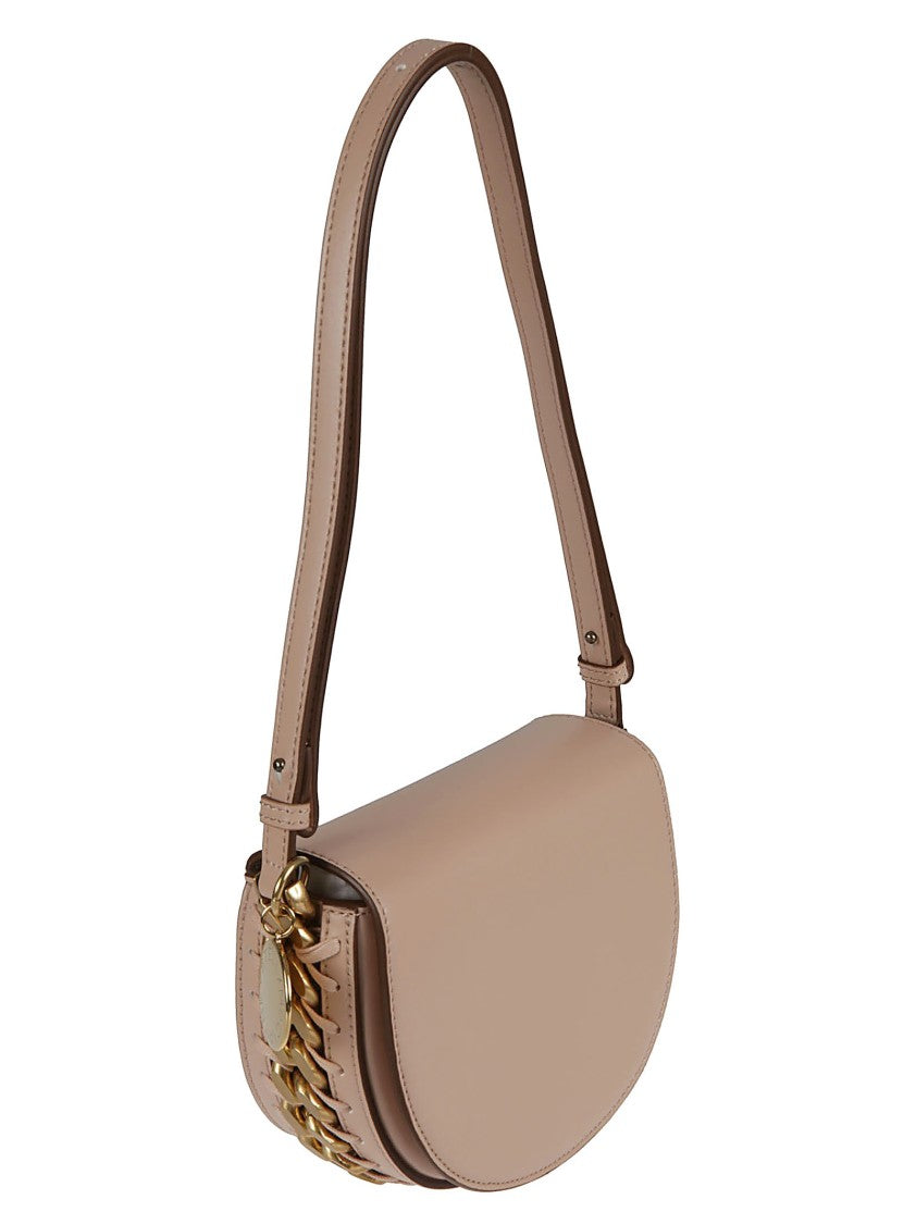 Stella Mccartney Structured Half-Moon Shoulder Bag With Gold-Tone Accents
