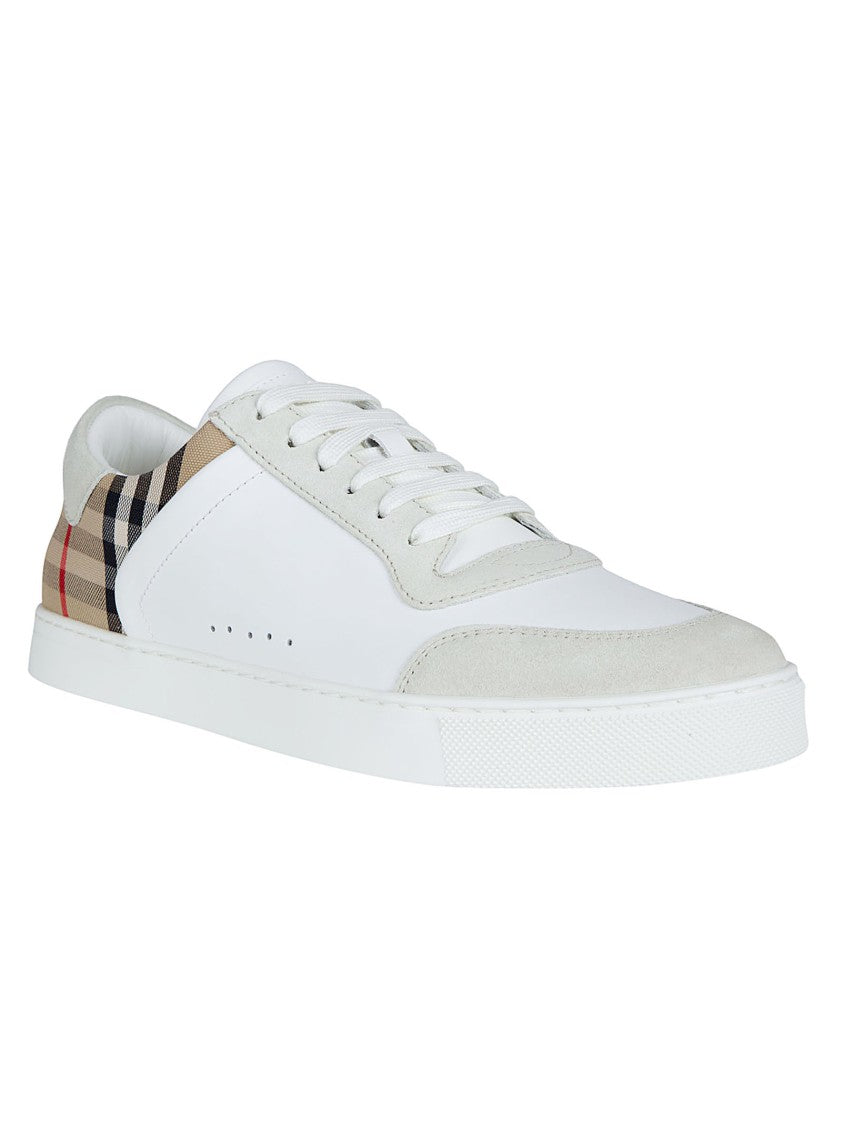 Burberry Low-Top Sneakers With Suede Accents And Check Detail