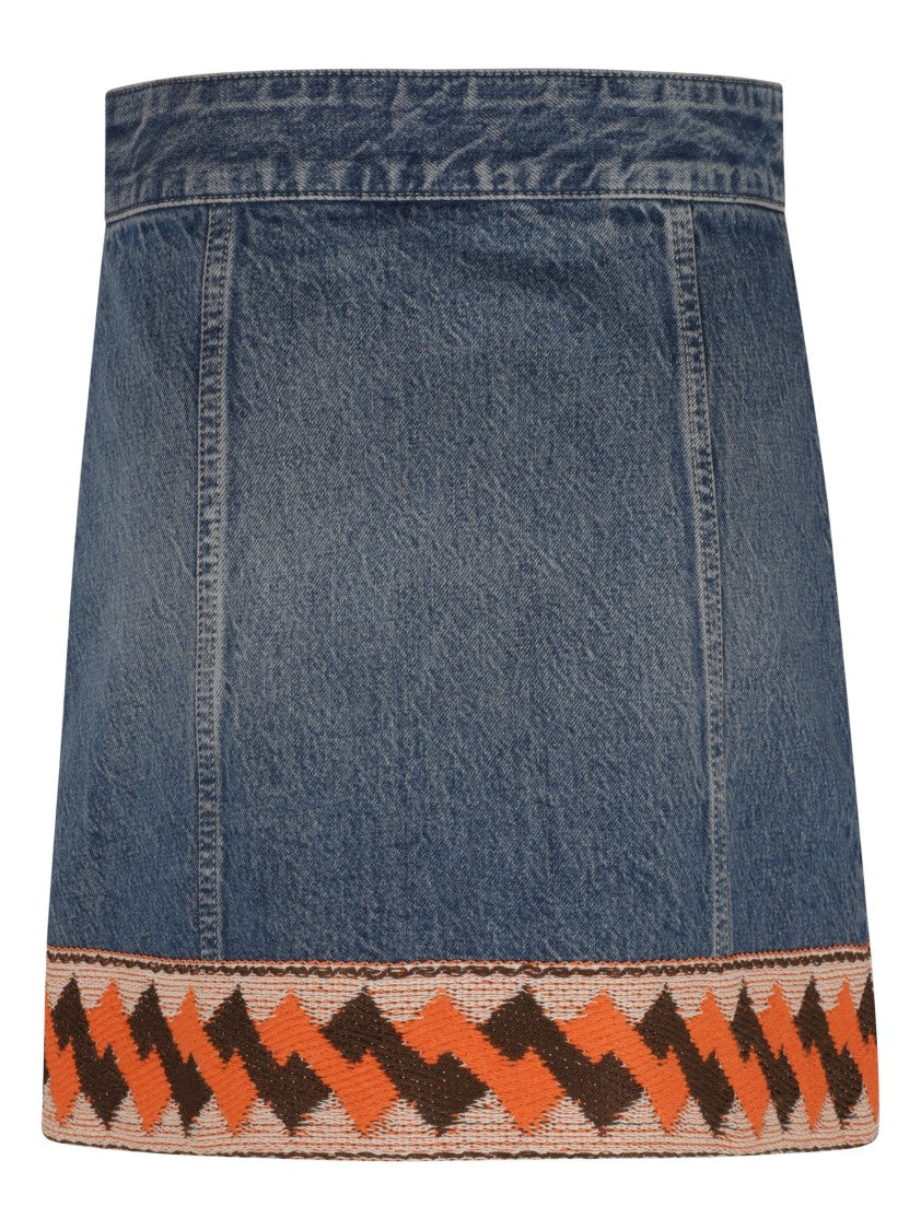 Valentino Garavani Embroidered Hem Mini Skirt