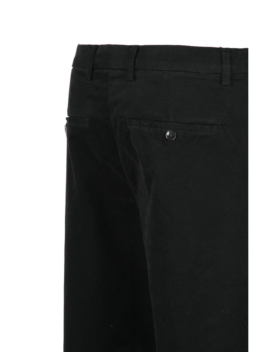 Myths Black Modal-Blend Wide-Leg Formal Pants