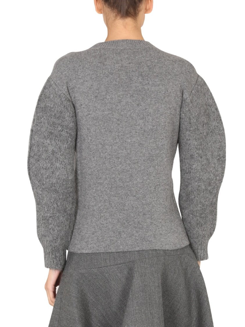 Jil Sander Textured Grey Knit Sweater