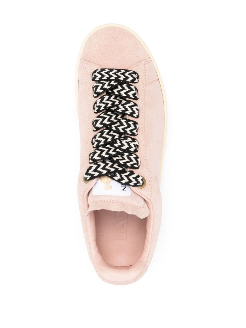 Lanvin Lite Curb Suede Sneakers